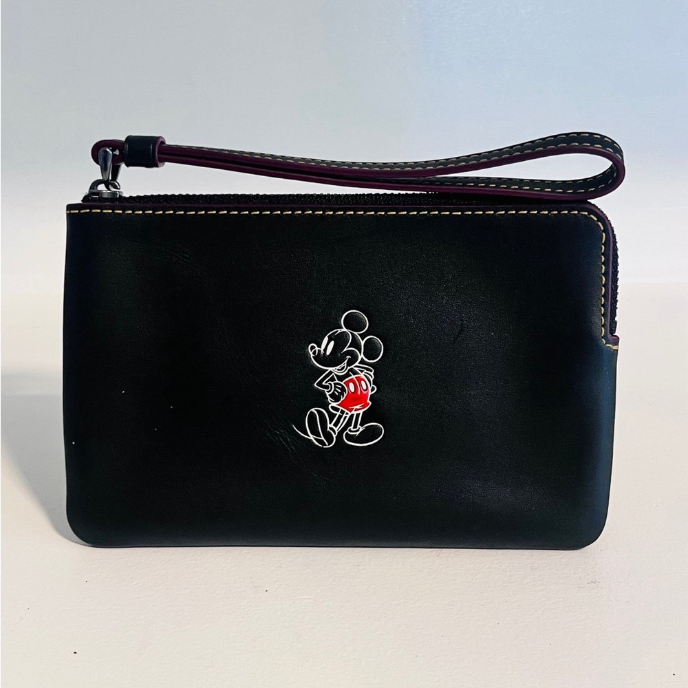 Coach Disney Mickey Corner Zip Wristlet